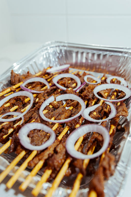 BEEF SUYA STICKS ( tray)